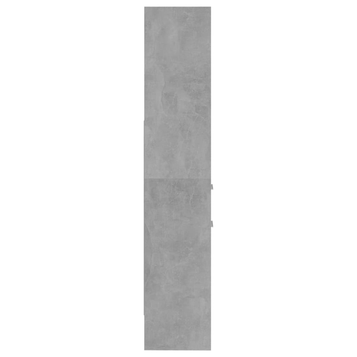 Estantería de madera contrachapada gris hormigón 40x35x180 cm