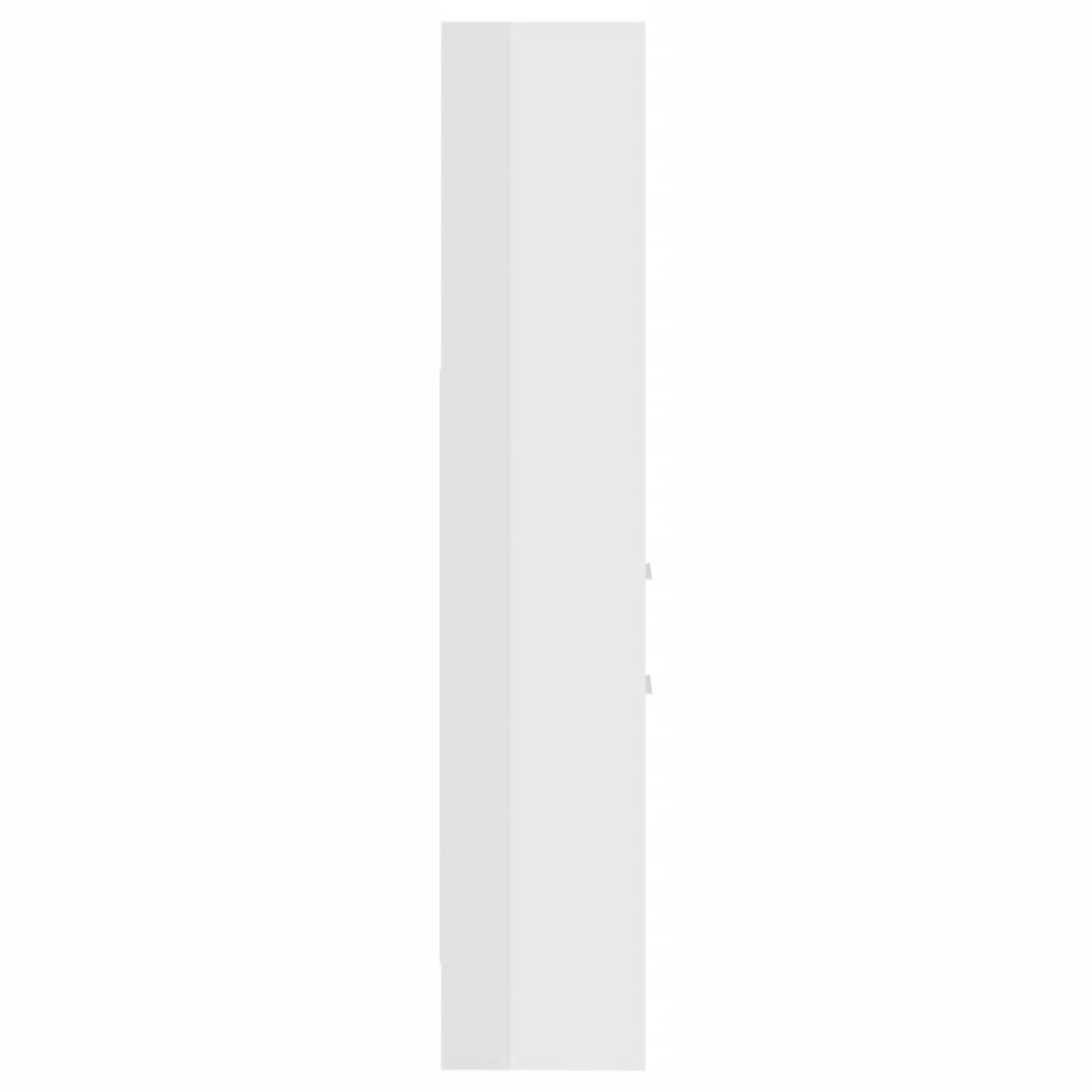 Estantería madera contrachapada blanco brillante 40x35x180 cm