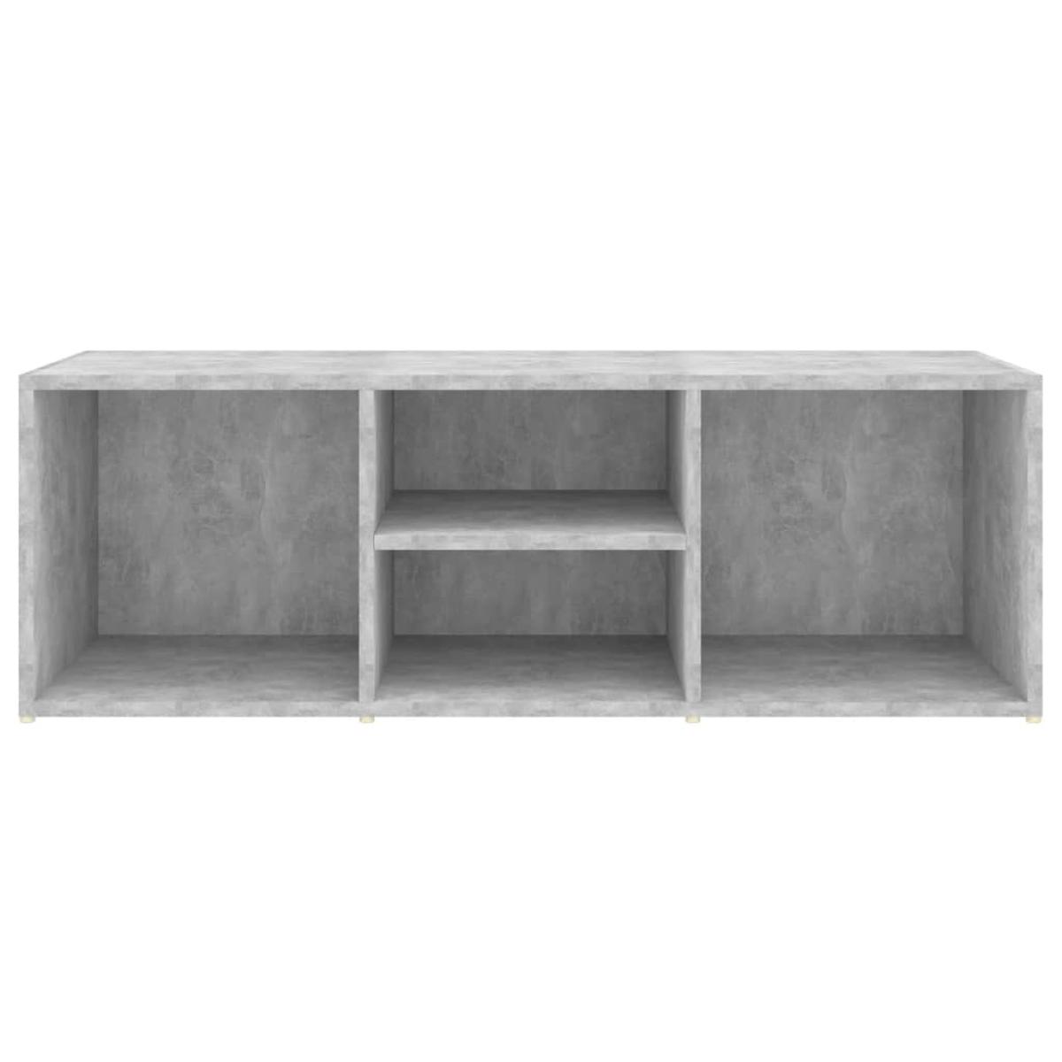 Banco zapatero de contrachapada gris hormigón 105x35x35 cm
