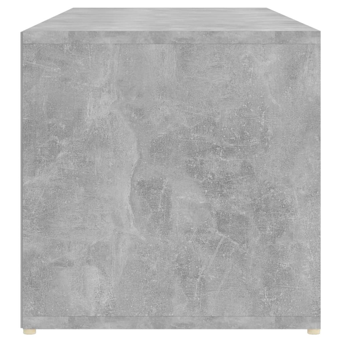 Banco zapatero de contrachapada gris hormigón 105x35x35 cm