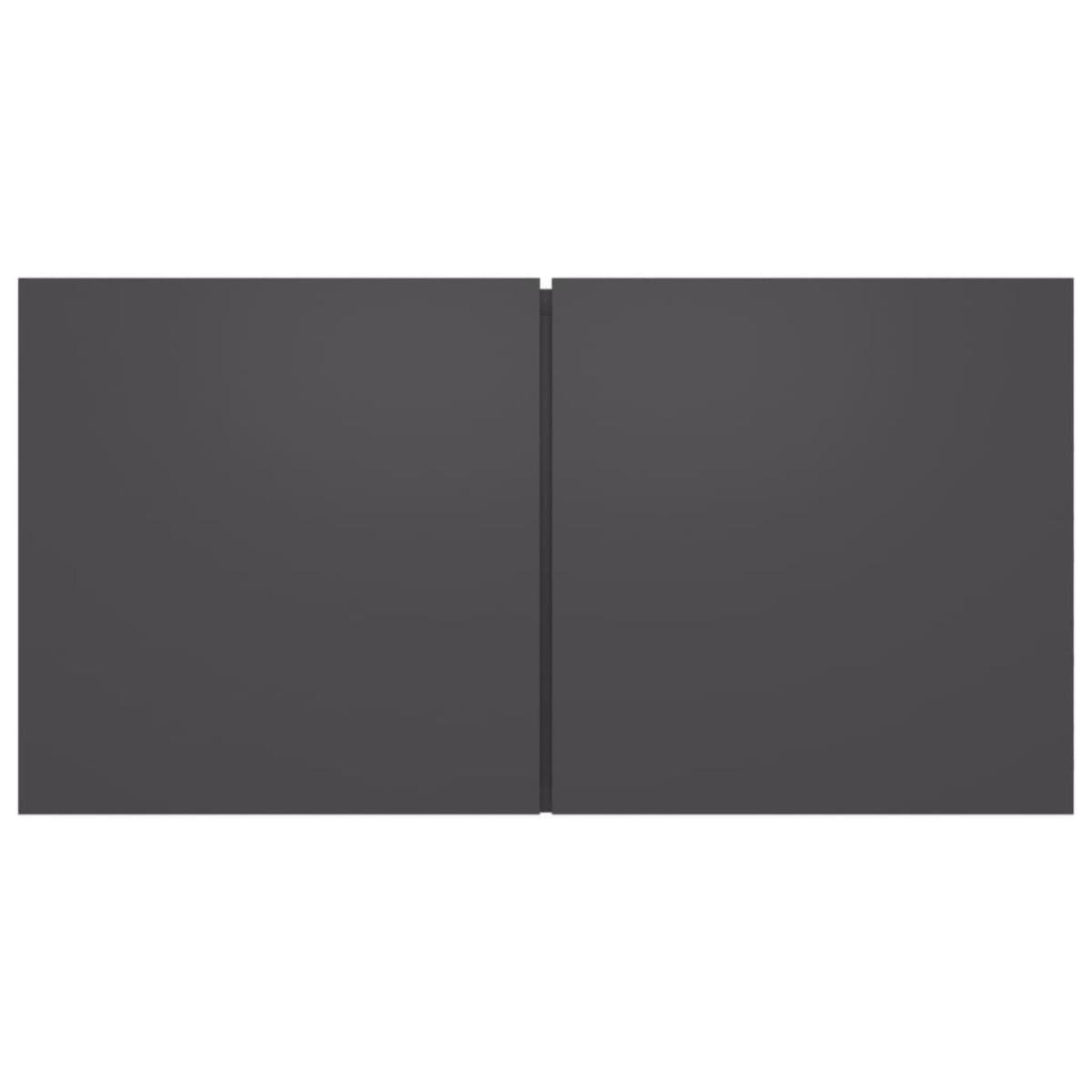 Muebles colgantes de TV 2 unidades gris 60x30x30 cm