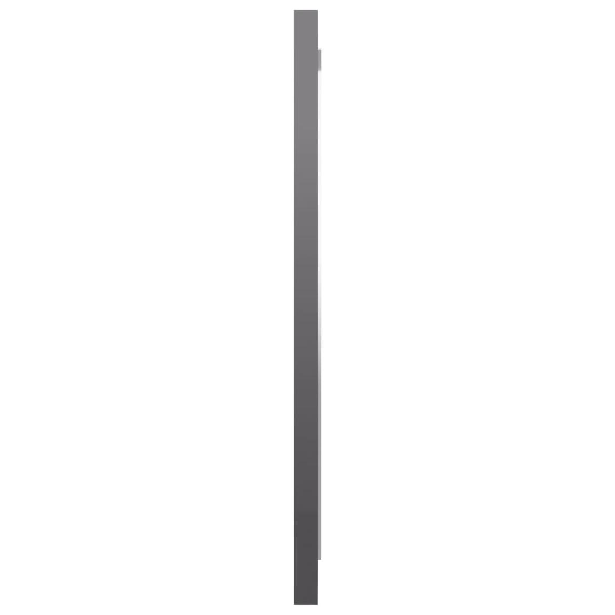 Espejo de baño madera contrachapada gris brillo 40x1,5x37 cm