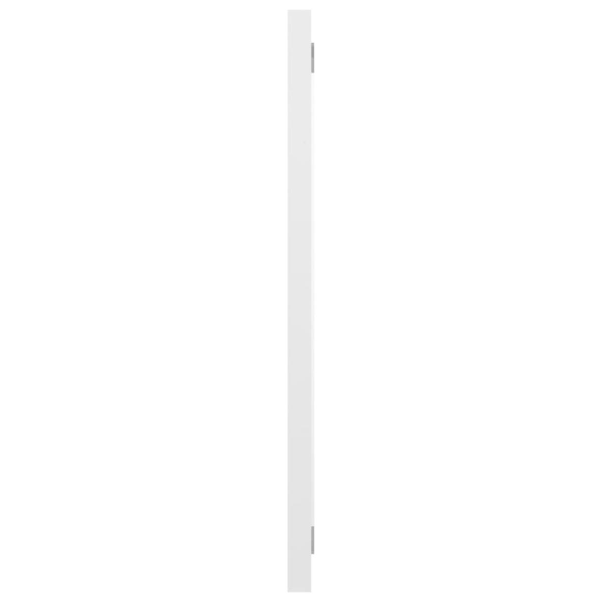 Espejo de baño madera contrachapada blanco brillo 60x1,5x37 cm