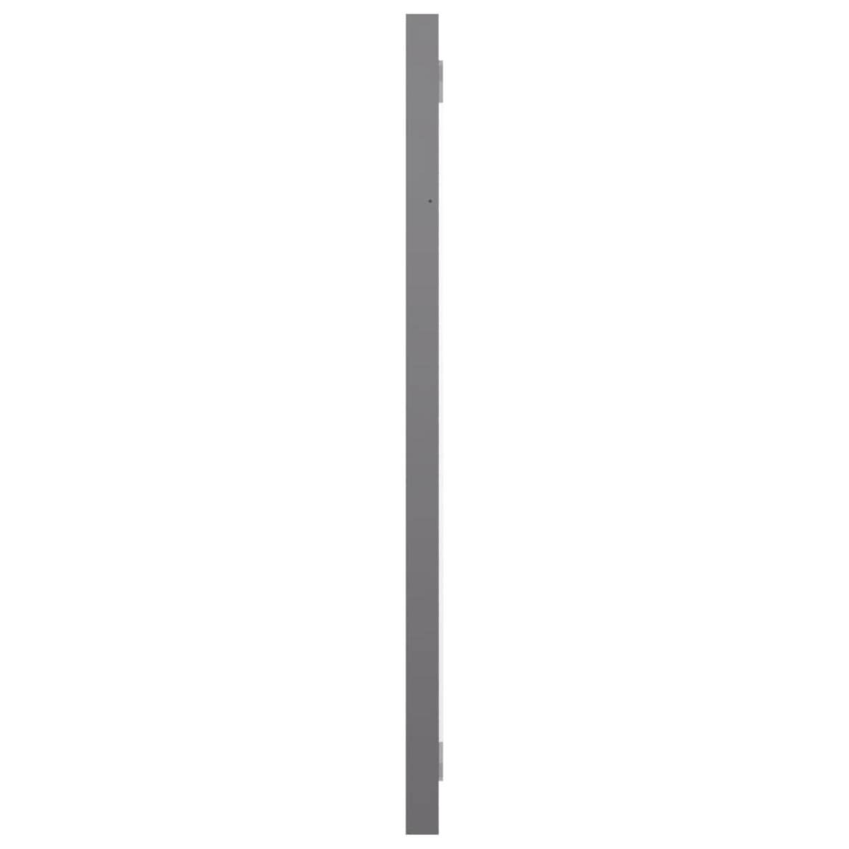 Espejo de baño madera contrachapada gris brillo 60x1,5x37 cm