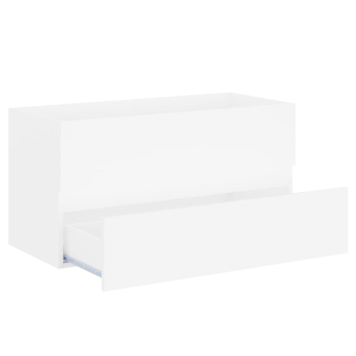 Armario para lavabo aglomerado blanco 90x38,5x45 cm