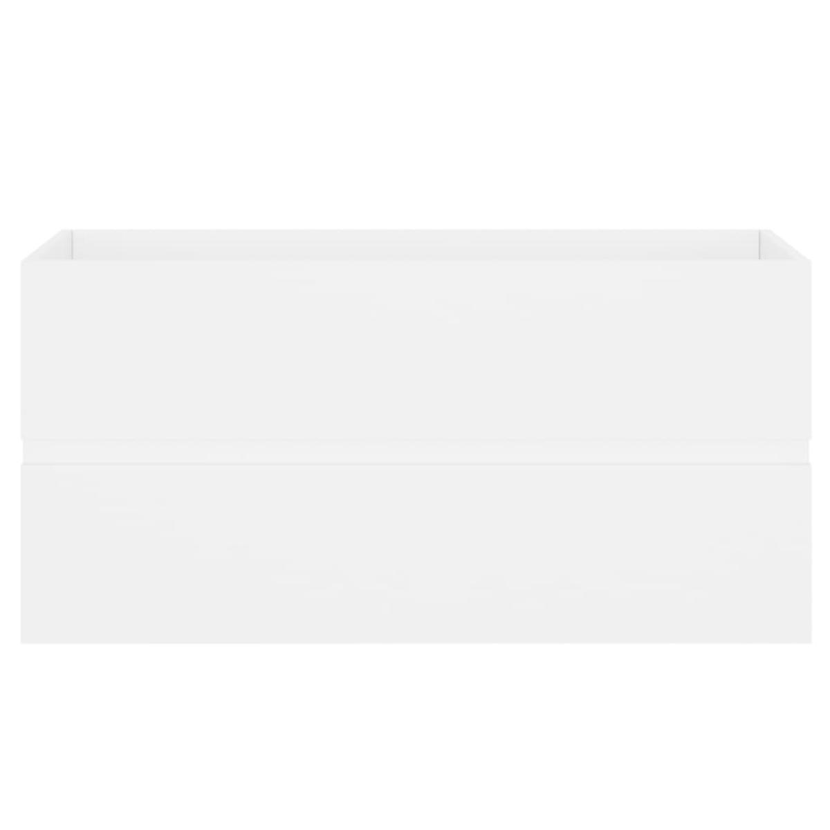 Armario para lavabo aglomerado blanco 90x38,5x45 cm