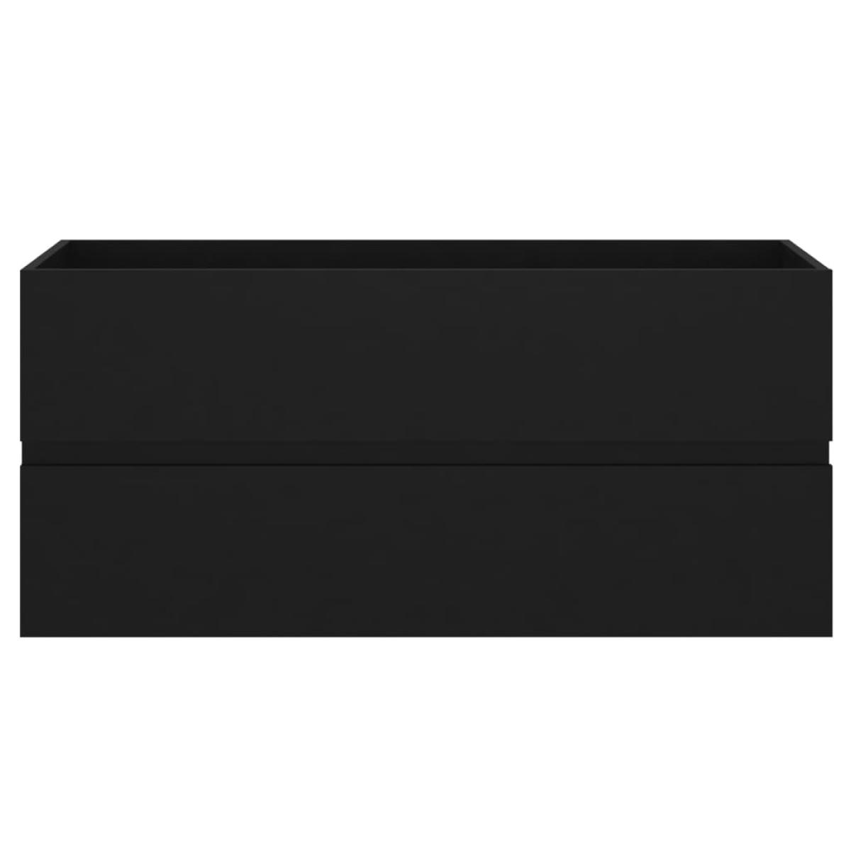 Armario para lavabo madera contrachapada negro100x38,5x45 cm