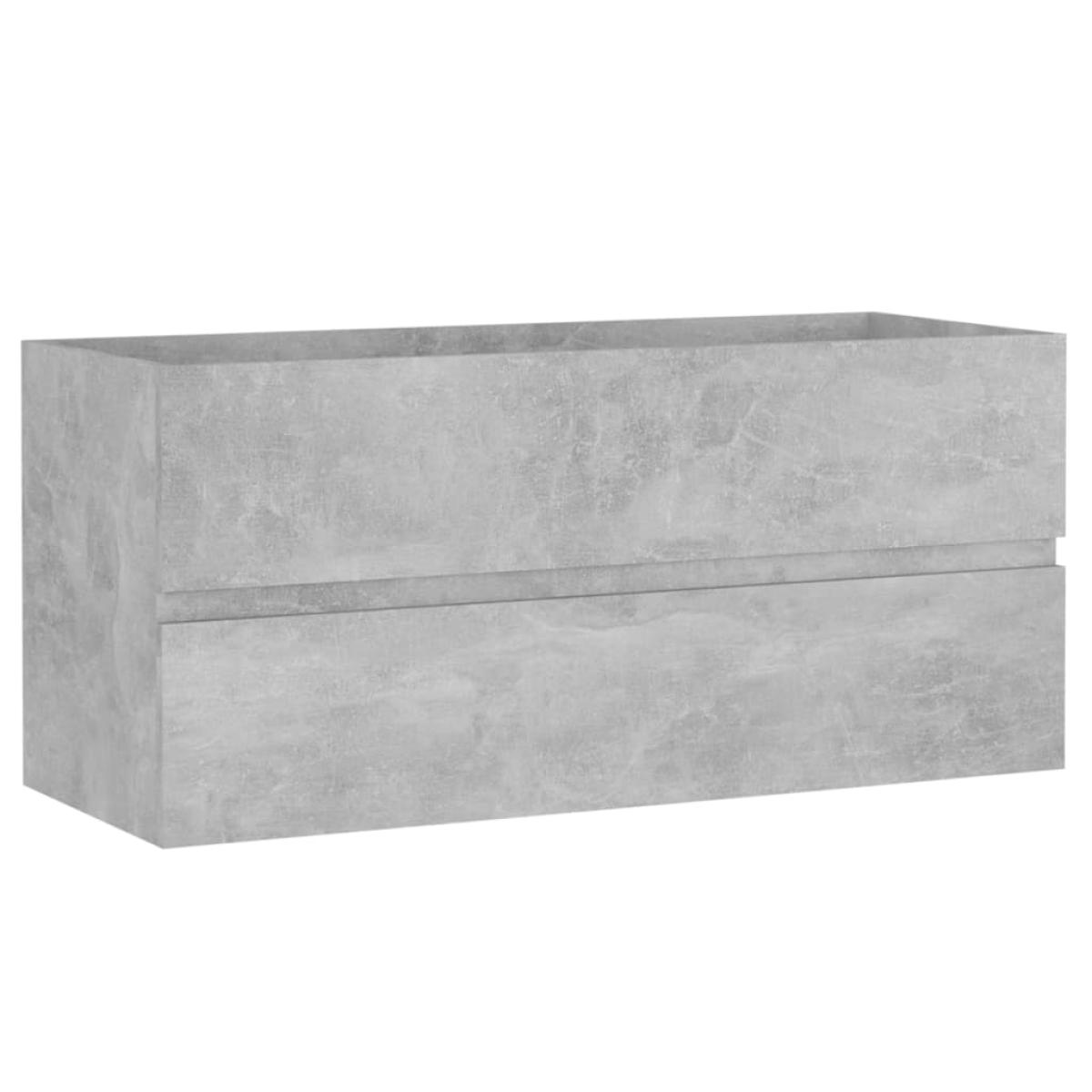 Armario para lavabo contrachapada gris hormigón 100x38,5x45 cm