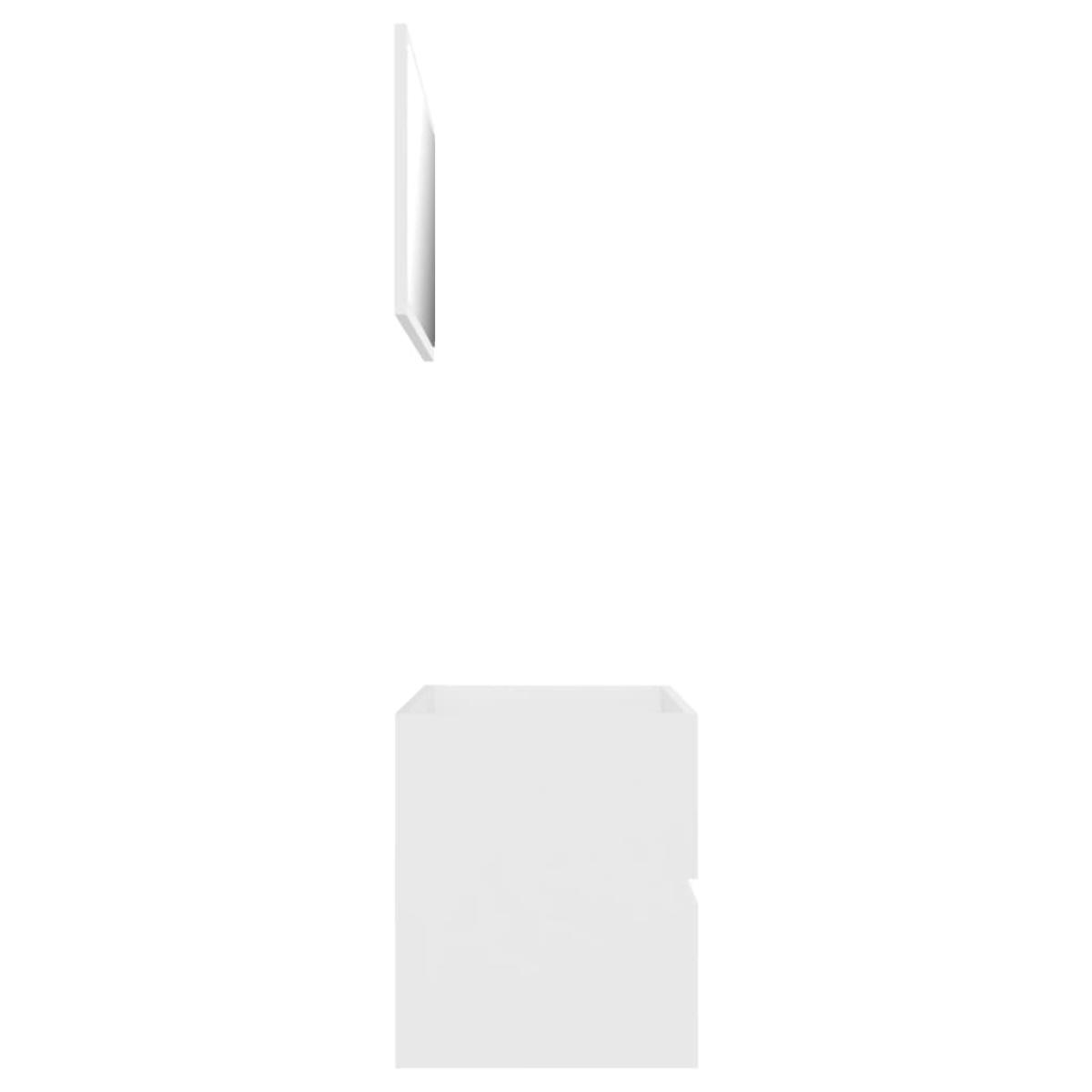 Conjunto de muebles de baño 2 piezas aglomerado blanco