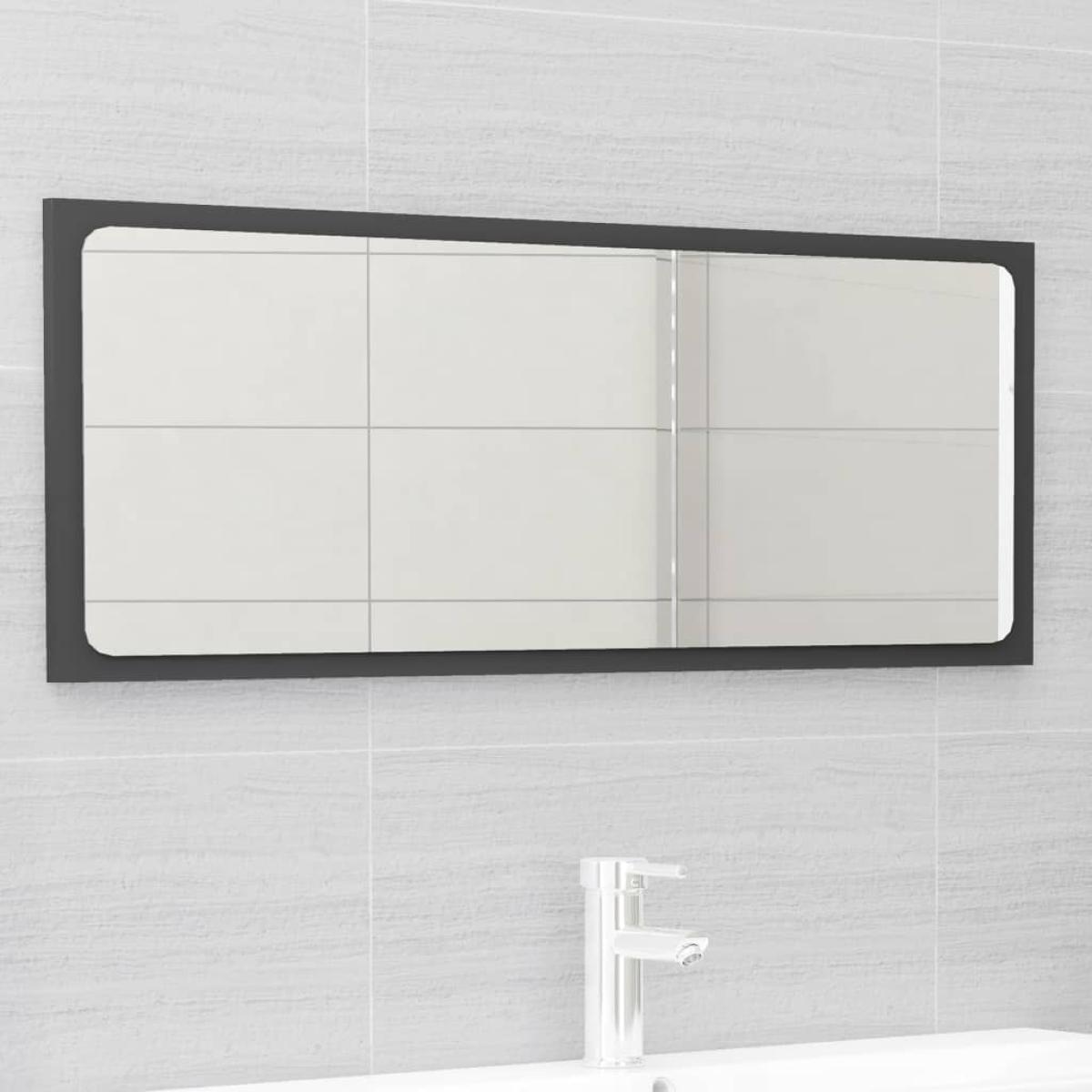 Conjunto de muebles de baño 2 piezas aglomerado gris