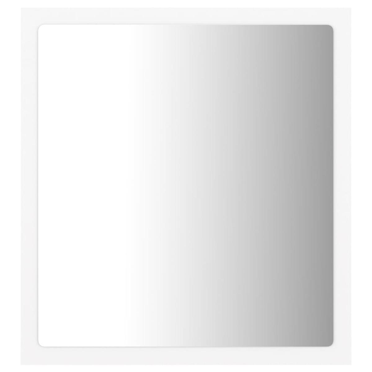 Espejo de baño LED acrílico blanco 40x8,5x37 cm