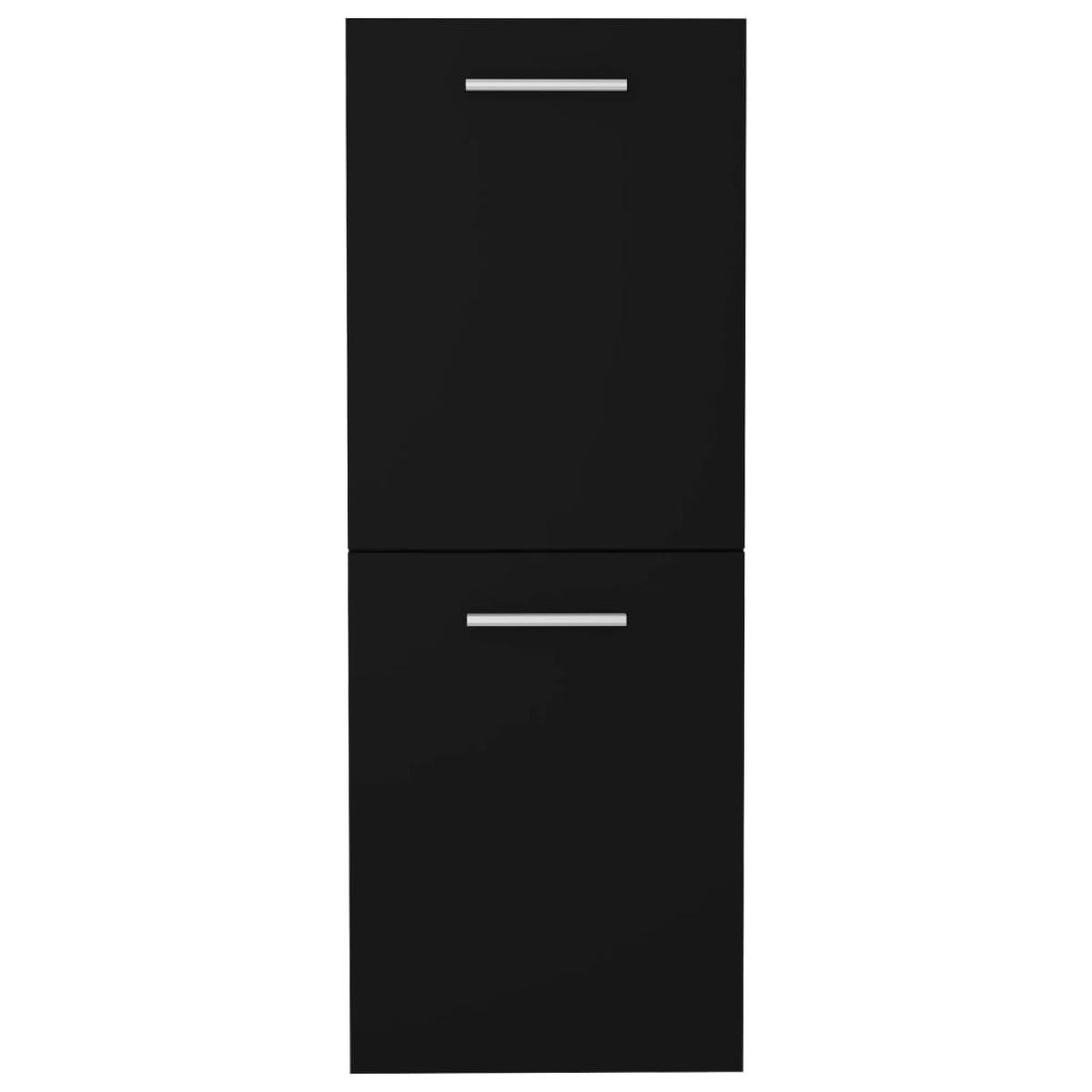 Armario de baño madera contrachapada negro 30x30x80 cm