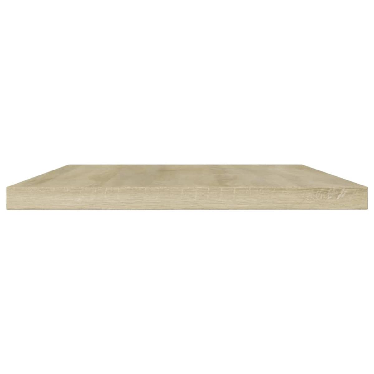 Estantes estantería 4 uds aglomerado roble Sonoma 60x10x1,5 cm