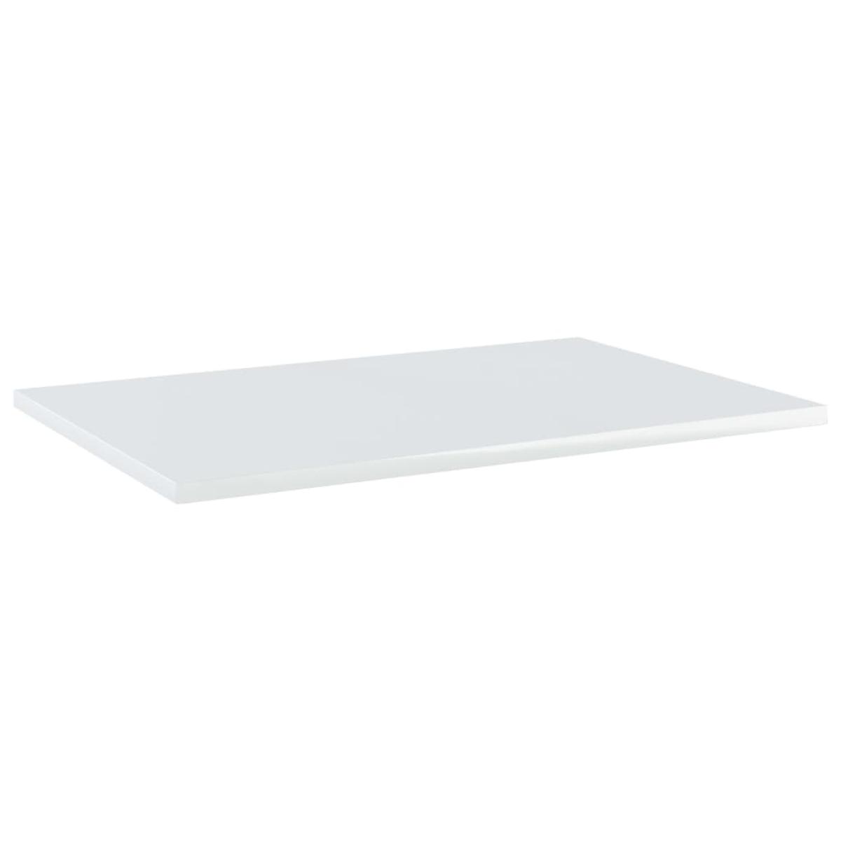 Estantes estantería 4 uds aglomerado blanco brillo 60x40x1,5 cm