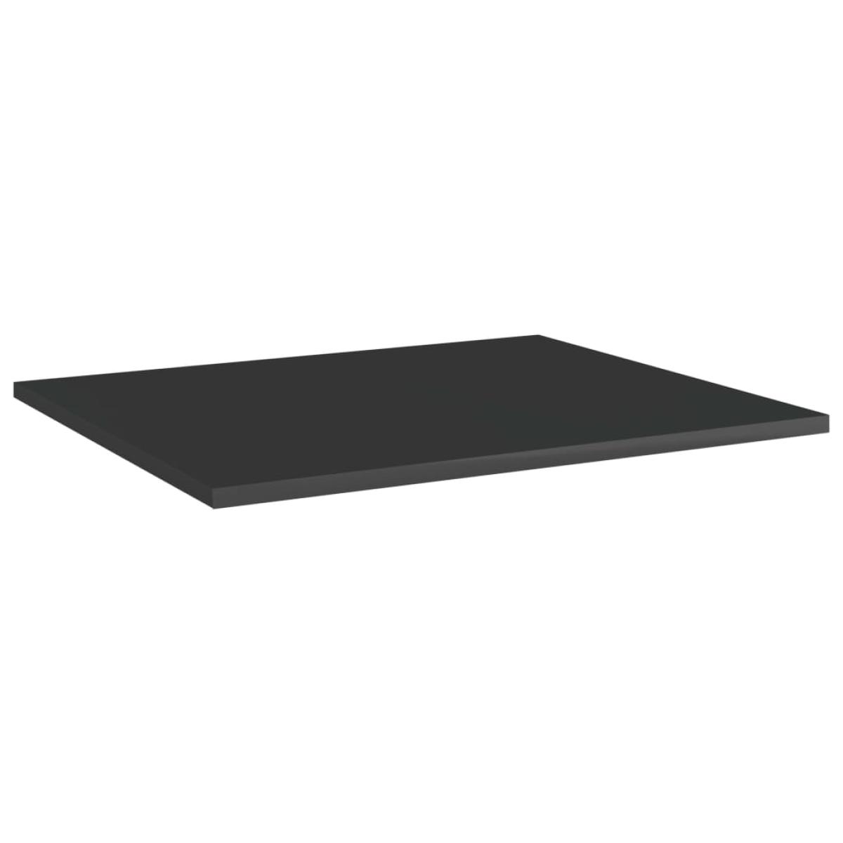 Estante estantería 8 uds contrachapada negro brillo 60x50x1,5cm
