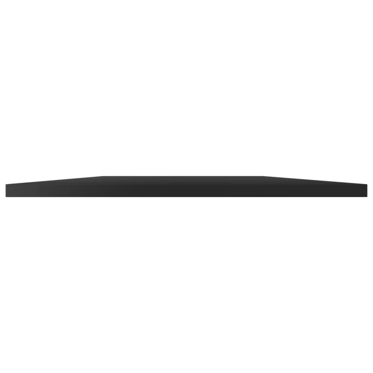 Estante estantería 8 uds contrachapada negro brillo 60x50x1,5cm