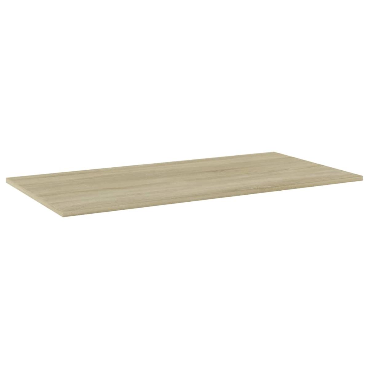 Estantes estantería 4 uds aglomerado roble Sonoma 80x20x1,5 cm
