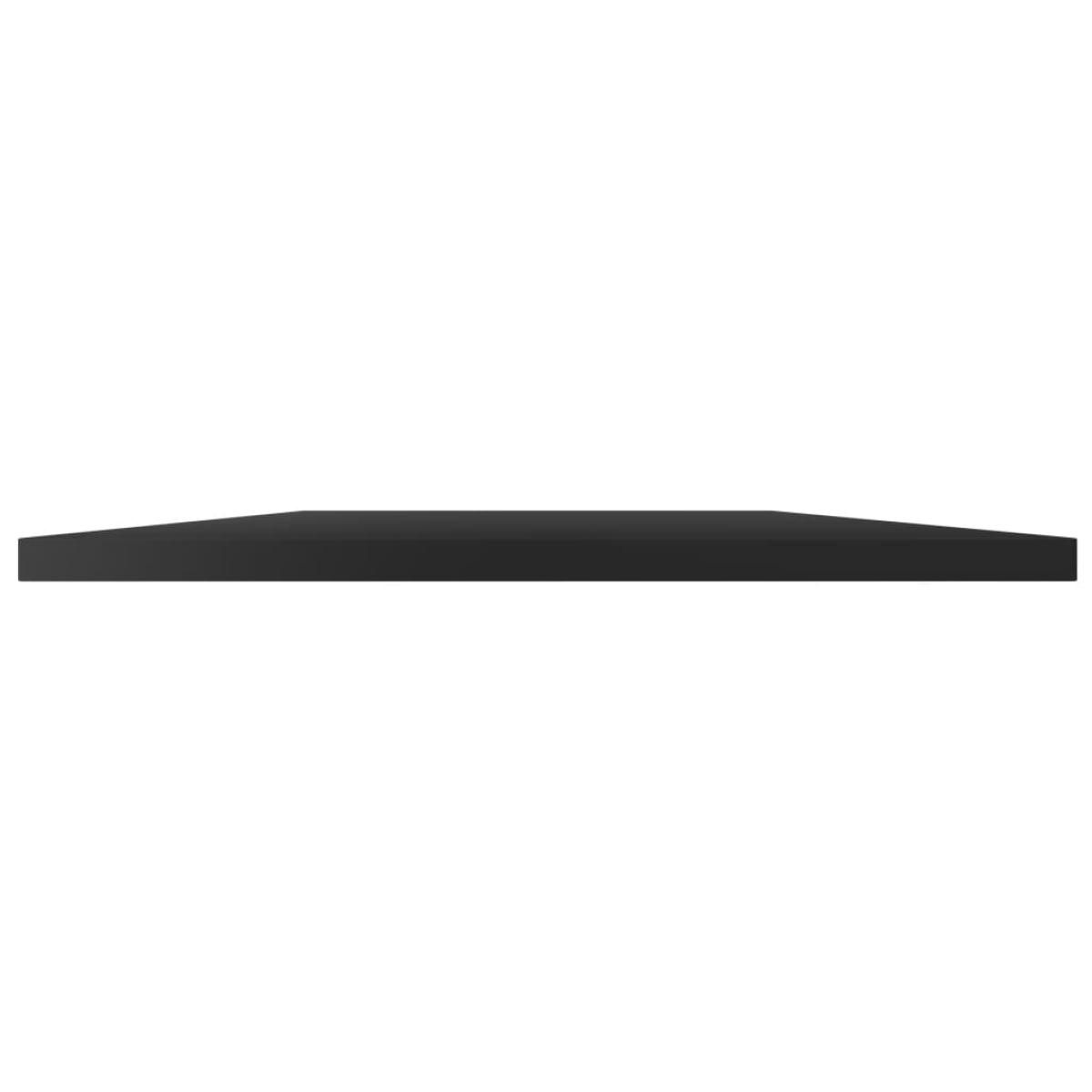 Estantes estantería 4 uds aglomerado negro brillo 80x20x1,5 cm