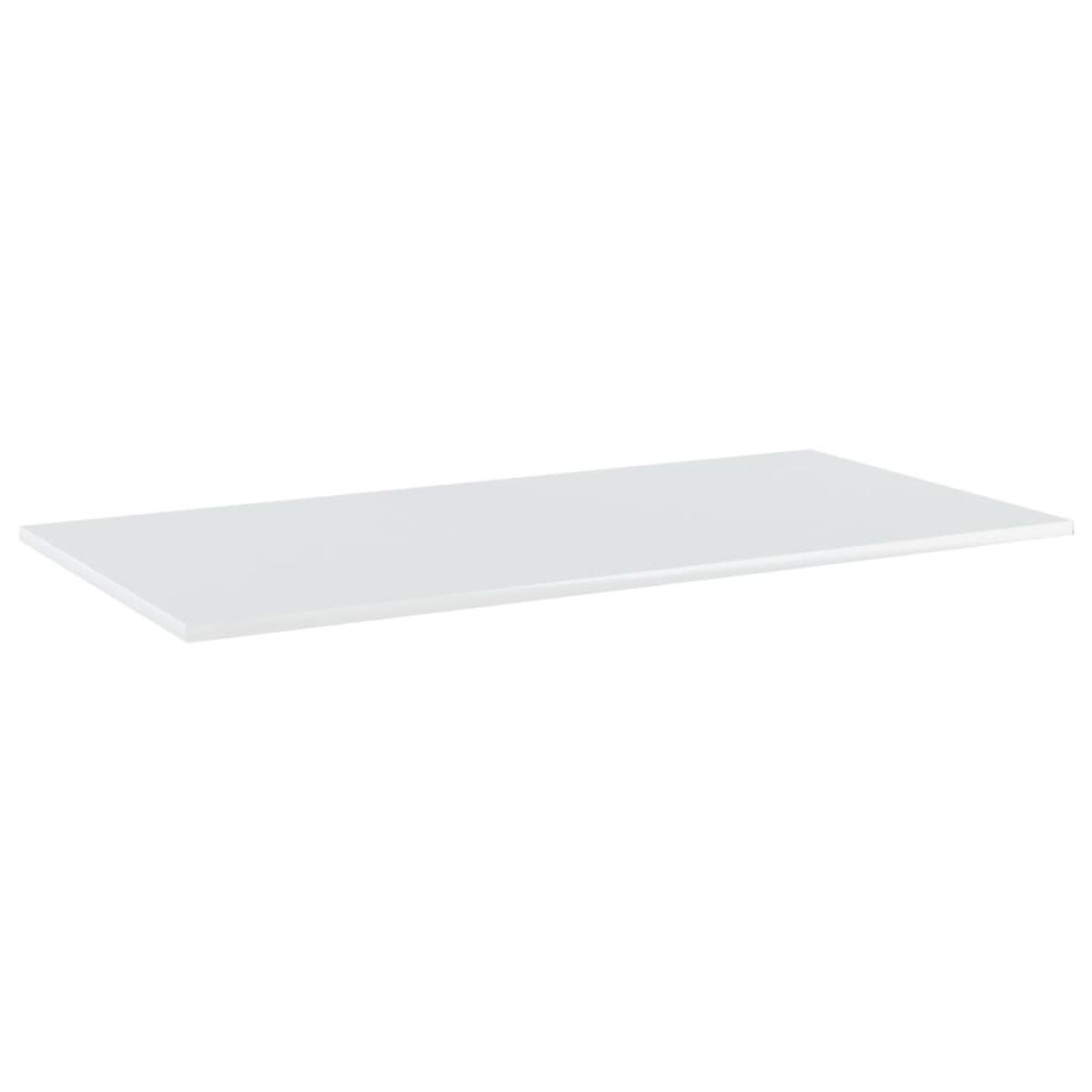 Estantes estantería 8 uds aglomerado blanco brillo 80x30x1,5 cm
