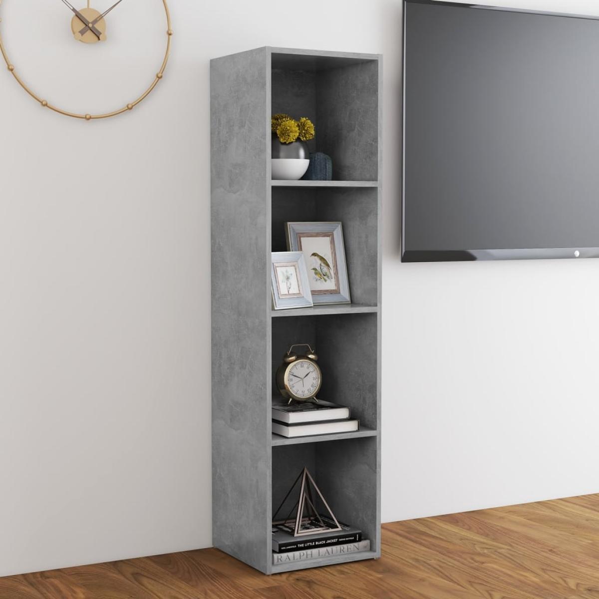 Mueble para TV de aglomerado gris hormigón 107x35x37 cm