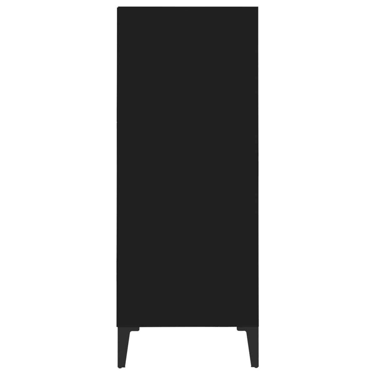 Aparador de aglomerado negro 57x35x90 cm