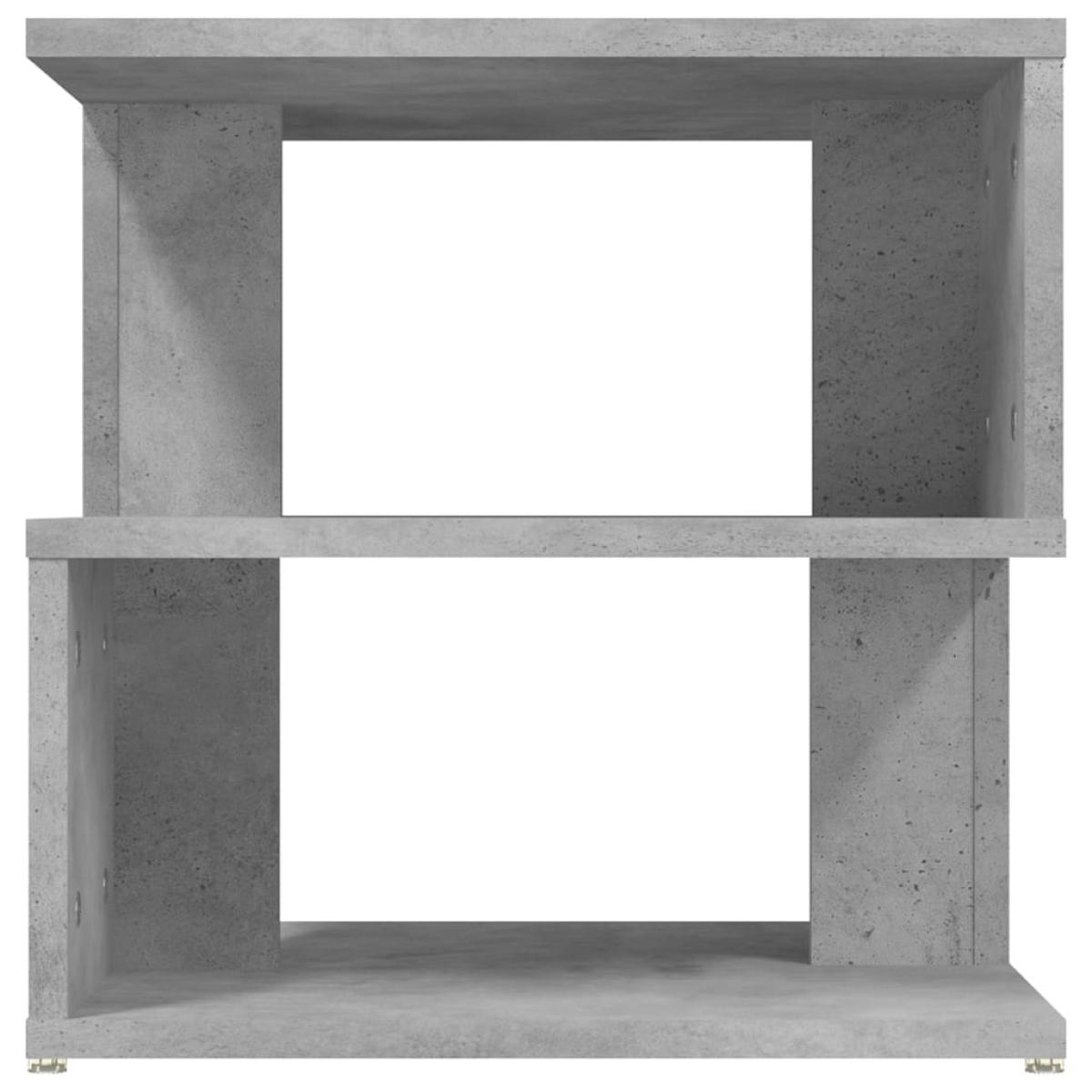 Mesa auxiliar de aglomerado gris hormigón 40x40x40 cm