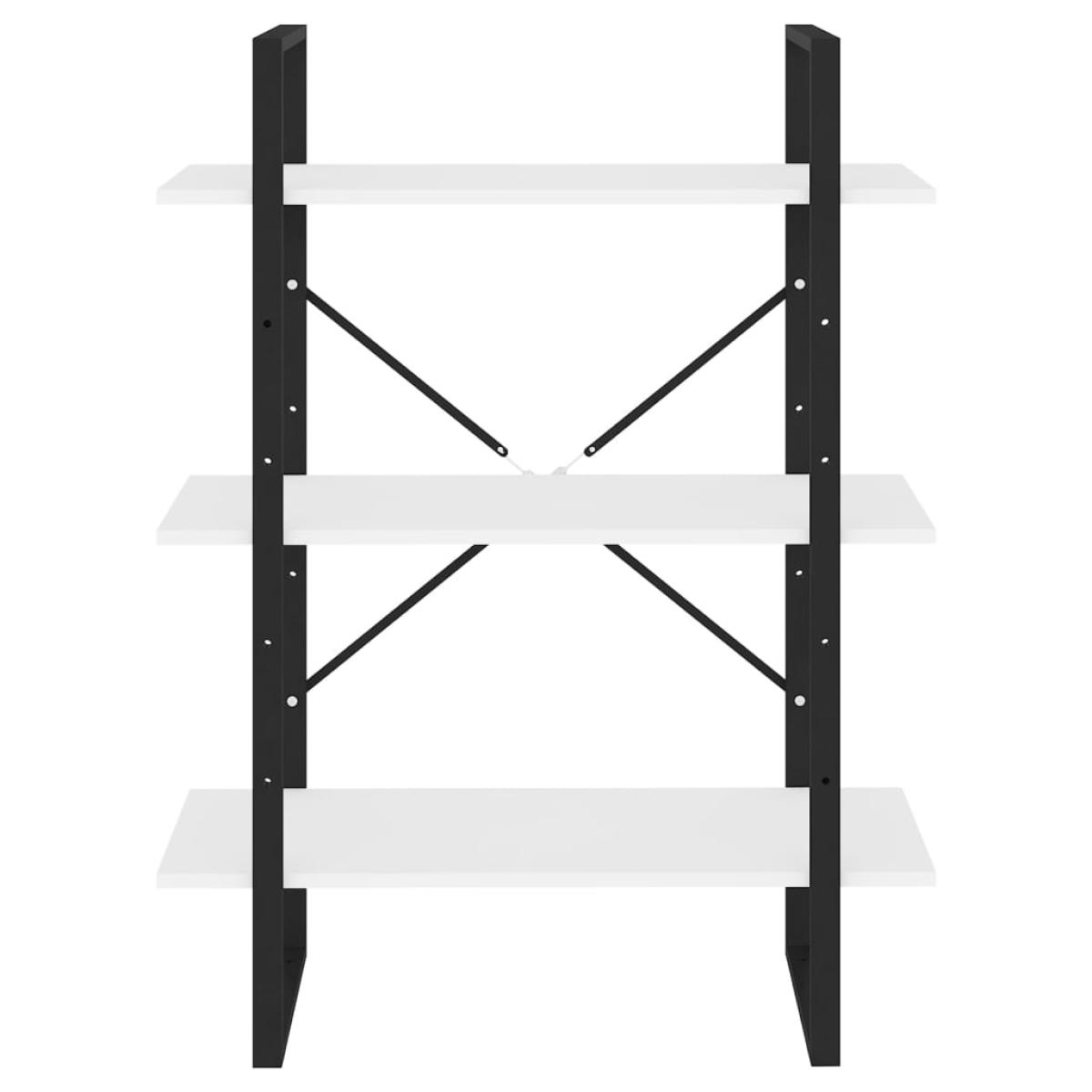 Estantería de madera contrachapada blanco 80x30x105 cm
