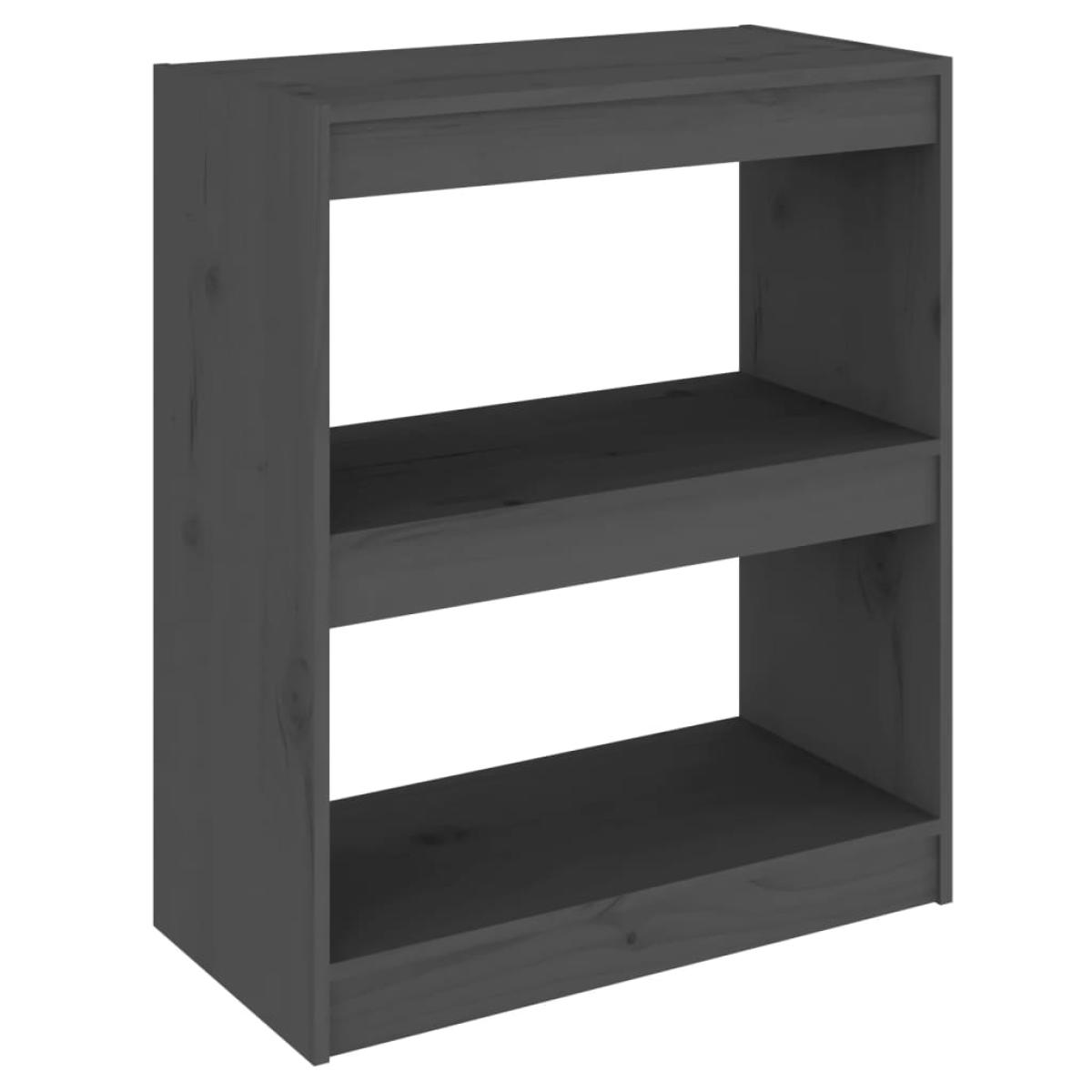 Estantería/divisor de espacios madera pino gris 60x30x71,5 cm