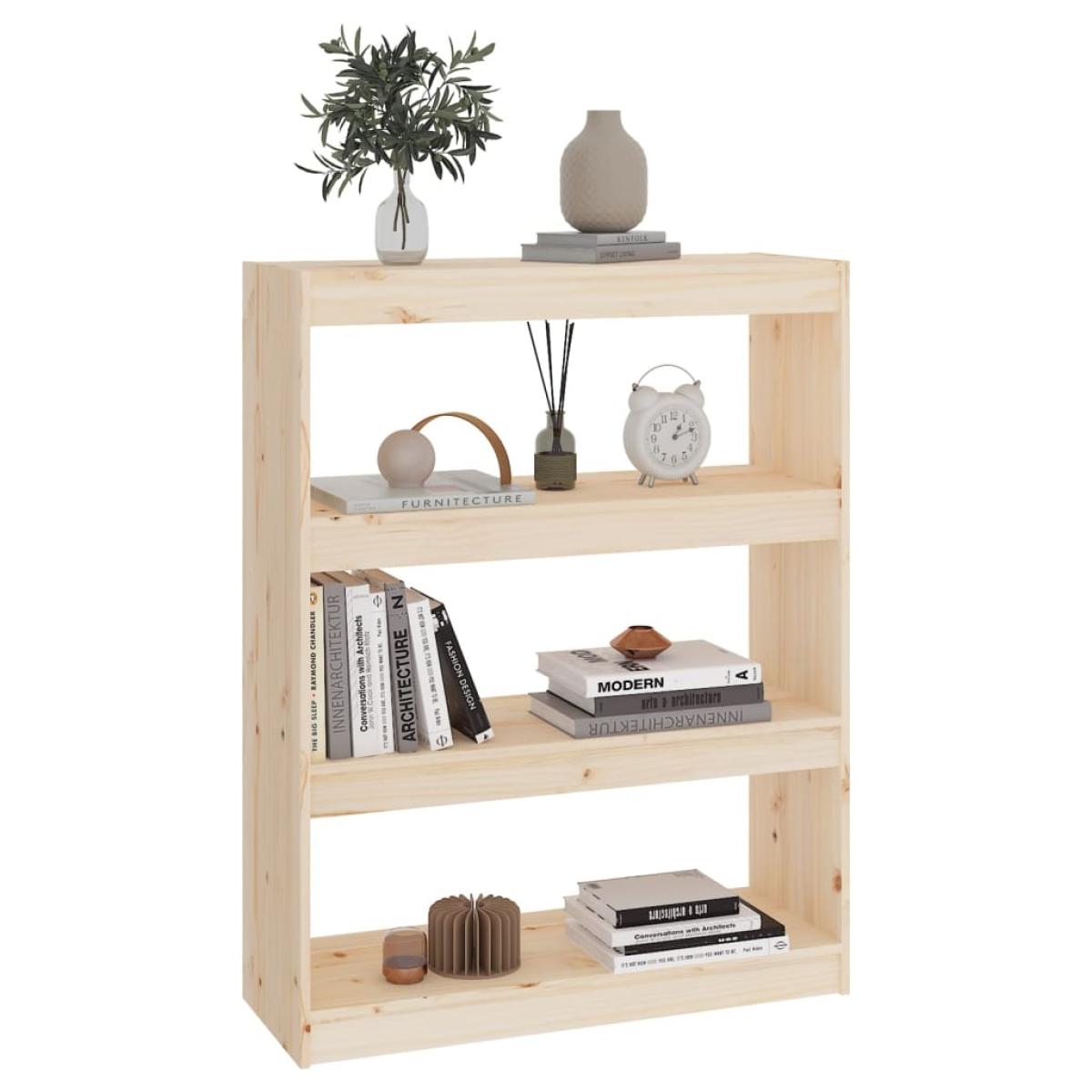 Estantería/divisor de espacios madera de pino 80x30x103,5 cm