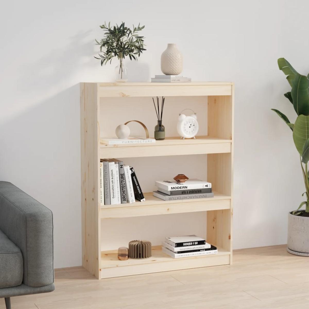 Estantería/divisor de espacios madera de pino 80x30x103,5 cm