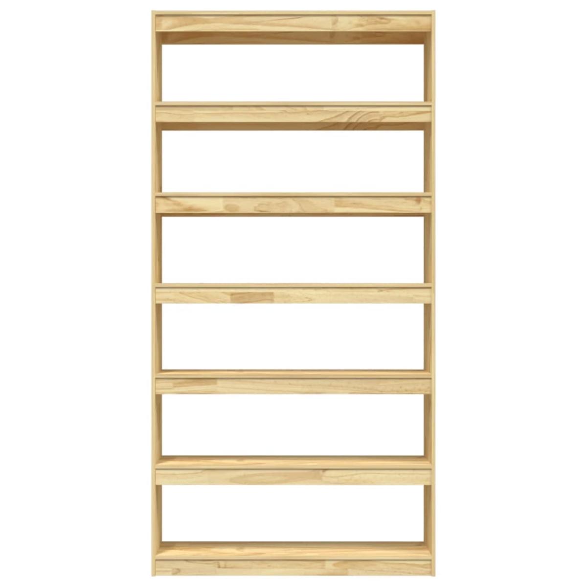 Estantería divisor de espacios madera de pino 100x30x200  cm