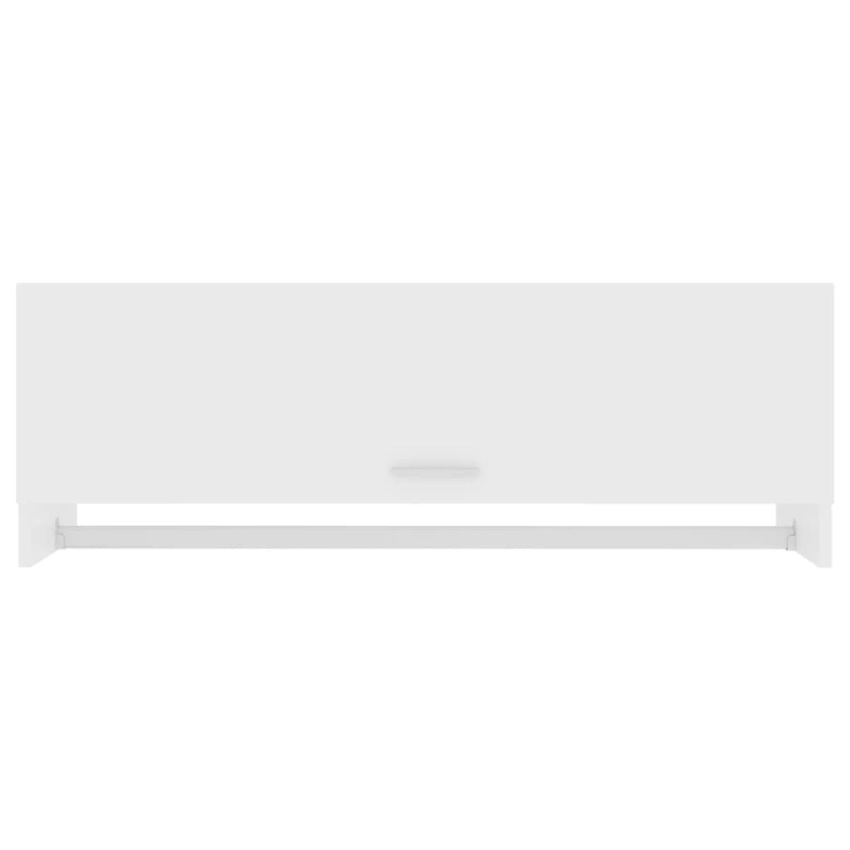 Armario de madera contrachapada blanco 100x32,5x35 cm