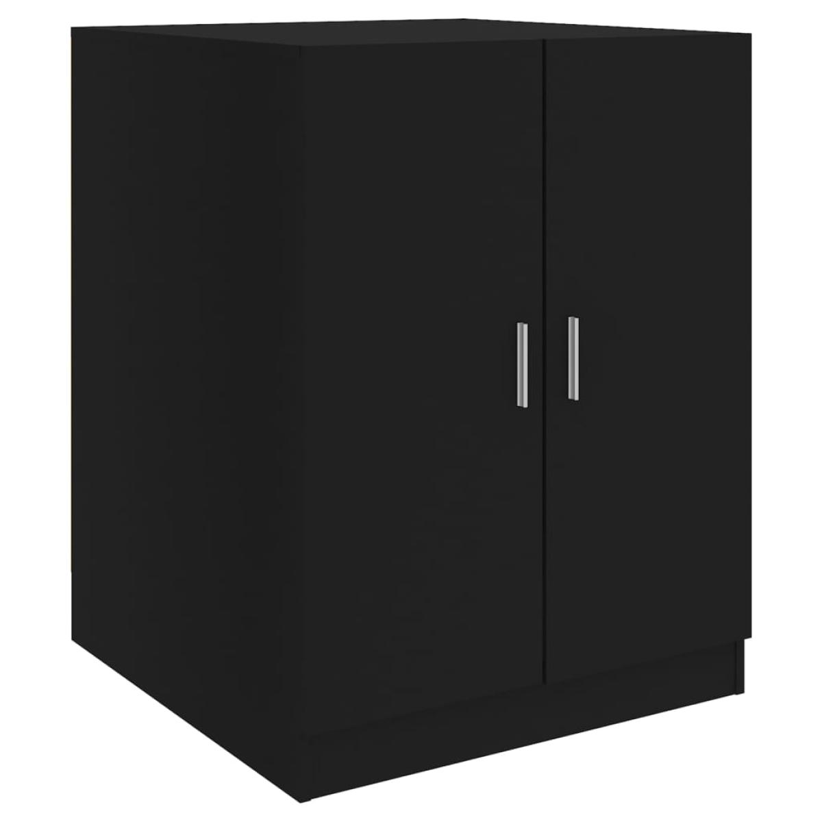 Armario de lavadora negro 71x71,5x91,5 cm