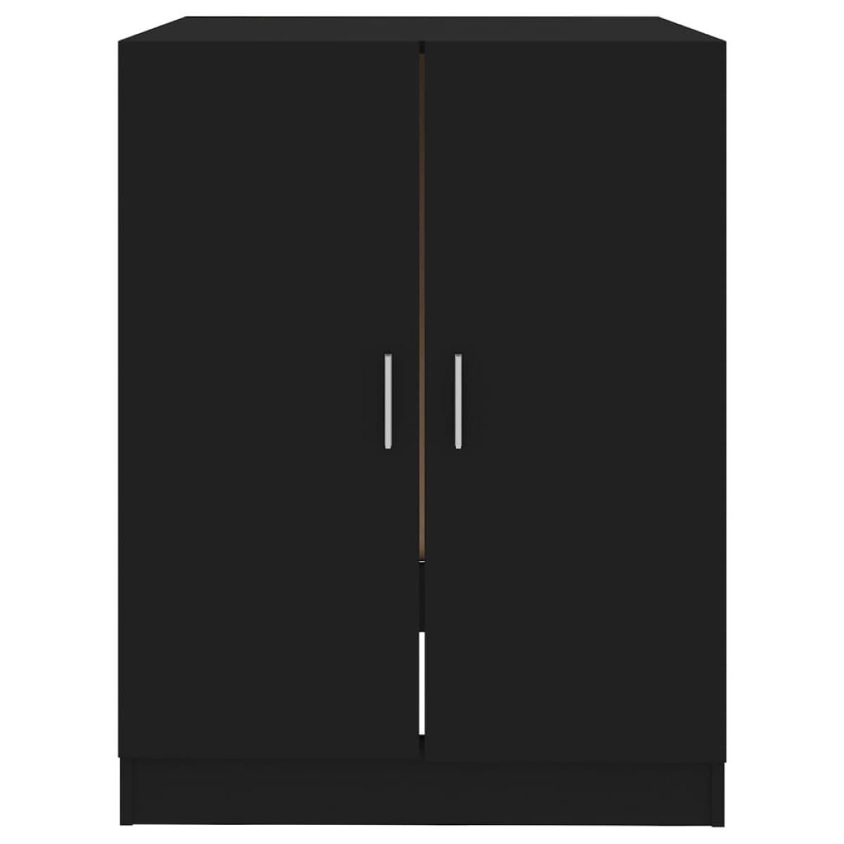 Armario de lavadora negro 71x71,5x91,5 cm