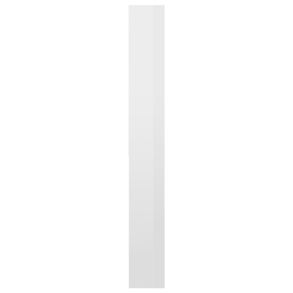 Armario de lavadora blanco brillante 64x24x190 cm