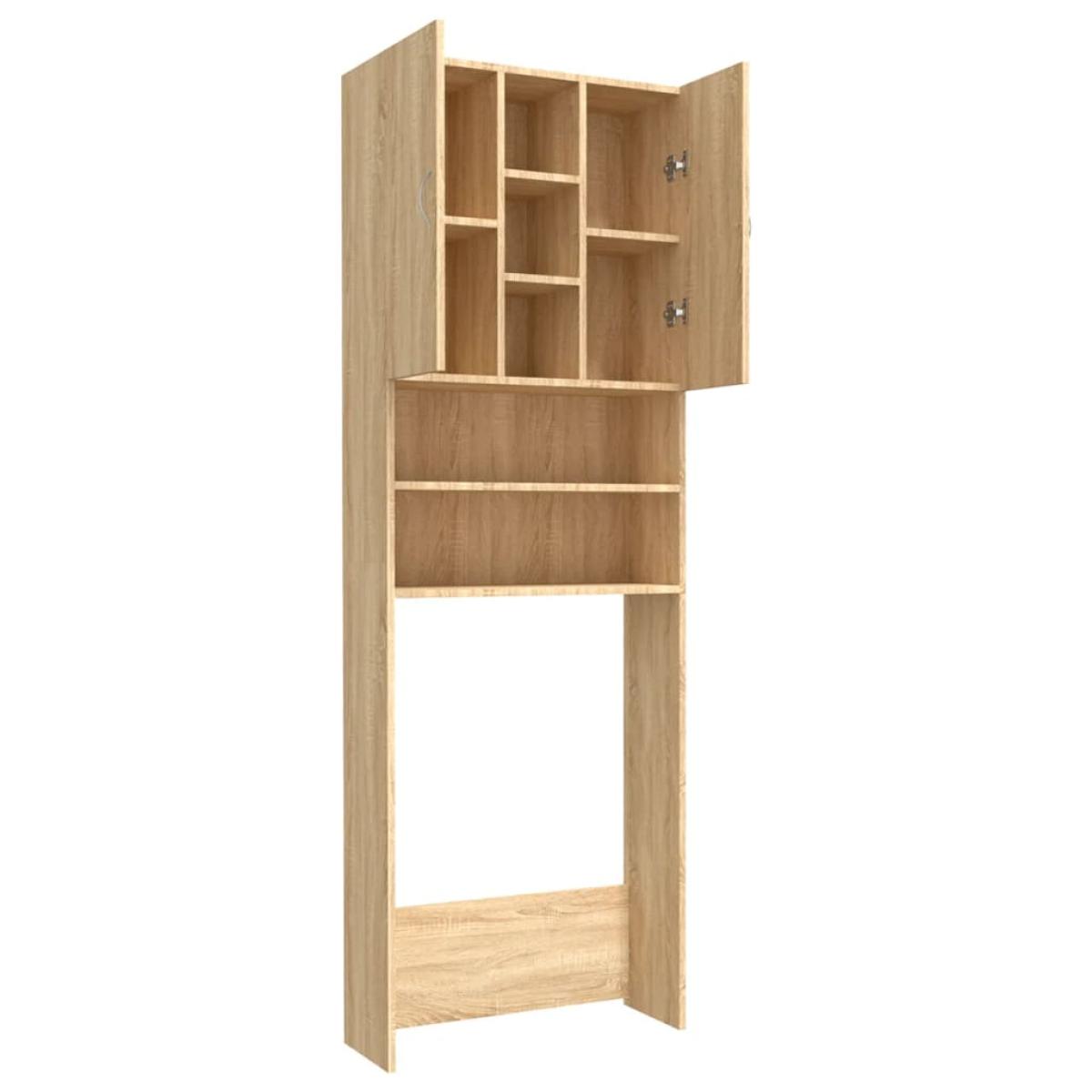 Armario lavadora roble Sonoma 64x25,5x190 cm