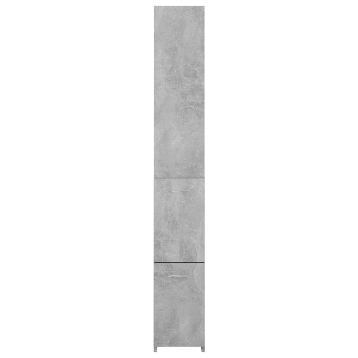 Armario de cuarto de baño aglomerado gris hormigón 25x25x170 cm