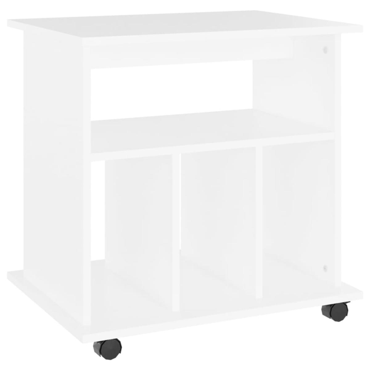 Armario con ruedas madera contrachapada blanco 60x45x60 cm