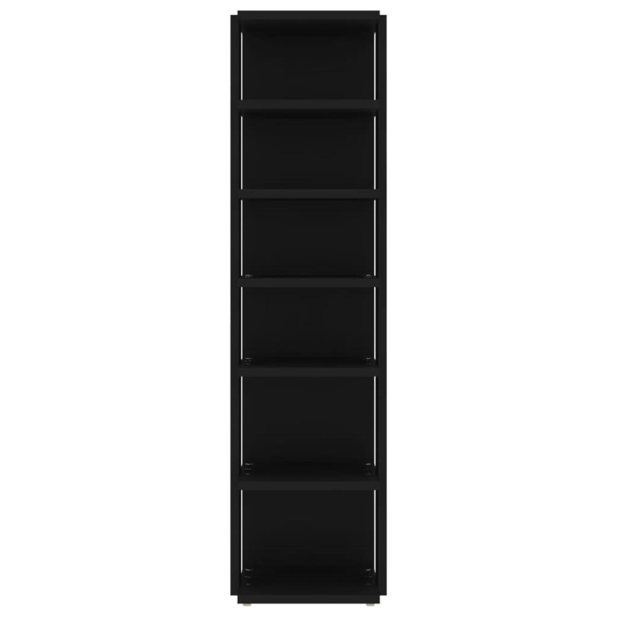 Mueble zapatero madera contrachapada negro 27,5x27x102 cm