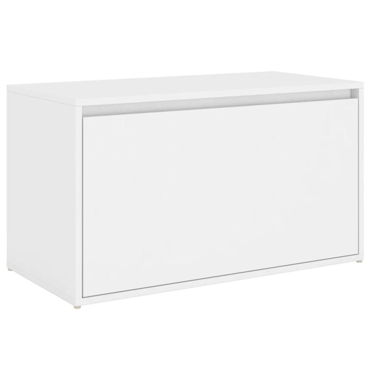 Banco de pasillo de aglomerado blanco 80x40x45 cm