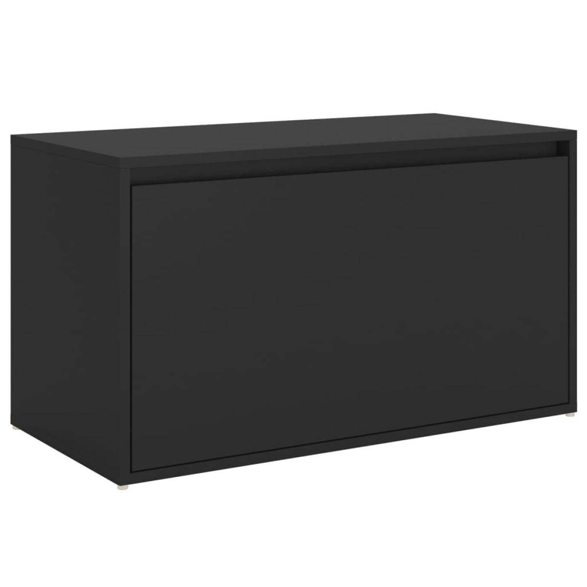 Banco de pasillo de aglomerado negro 80x40x45 cm