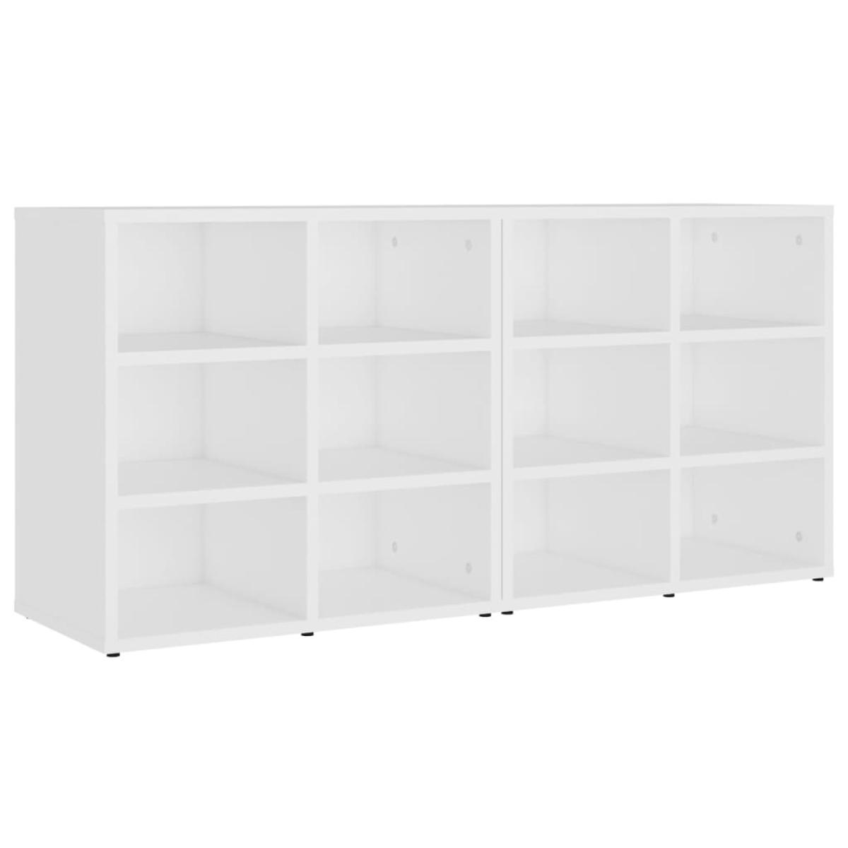 Muebles zapatero 2 unidades blanco 52,5x30x50 cm