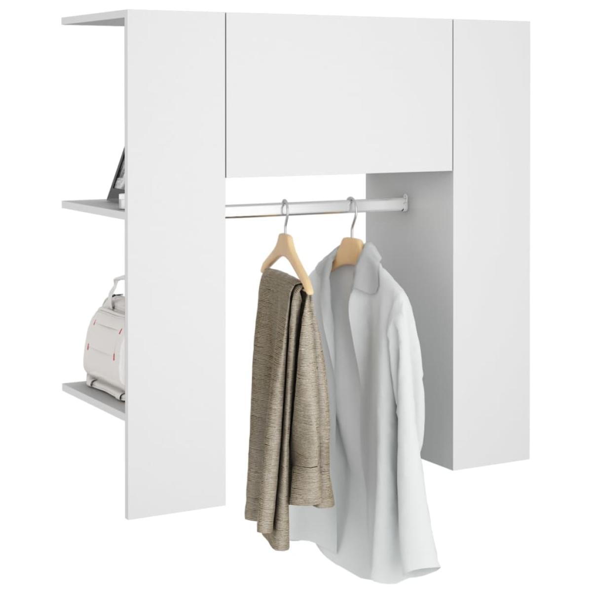 Mueble de recibidor madera contrachapada blanco 97,5x37x99 cm