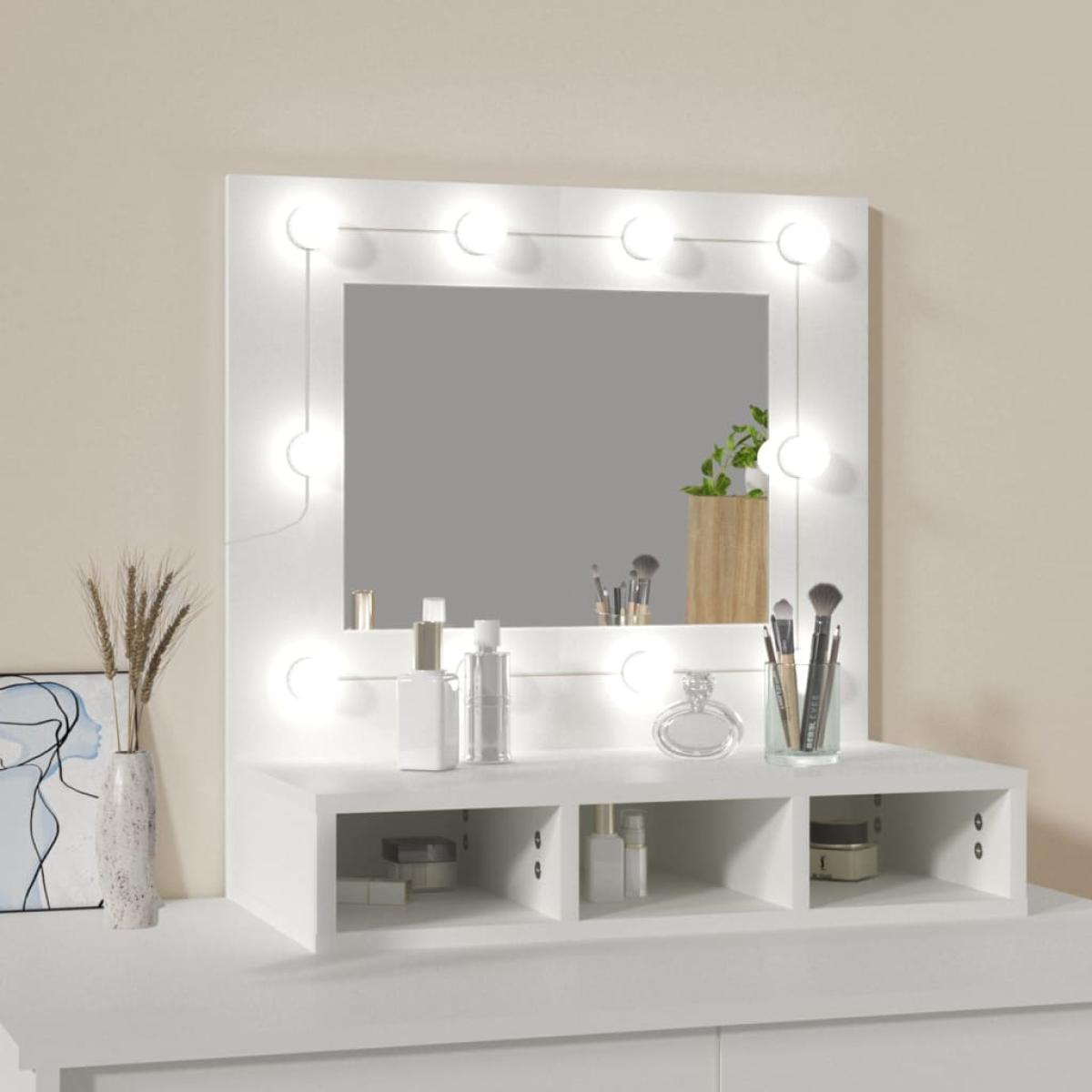 Mueble con espejo y LED blanco 60x31,5x62 cm