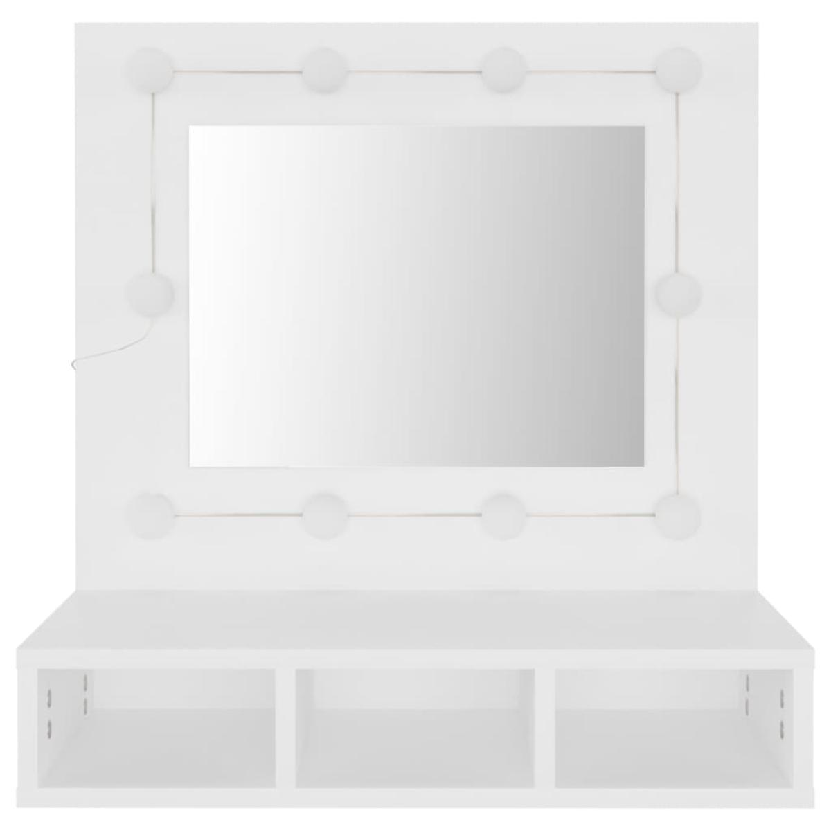 Mueble con espejo y LED blanco 60x31,5x62 cm