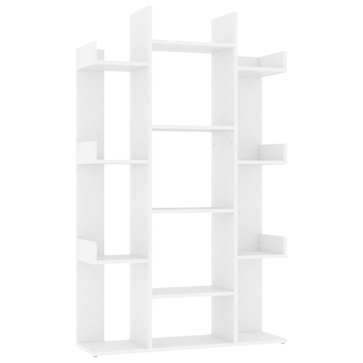 Estantería librería madera contrachapada blanco 86x25,5x140 cm