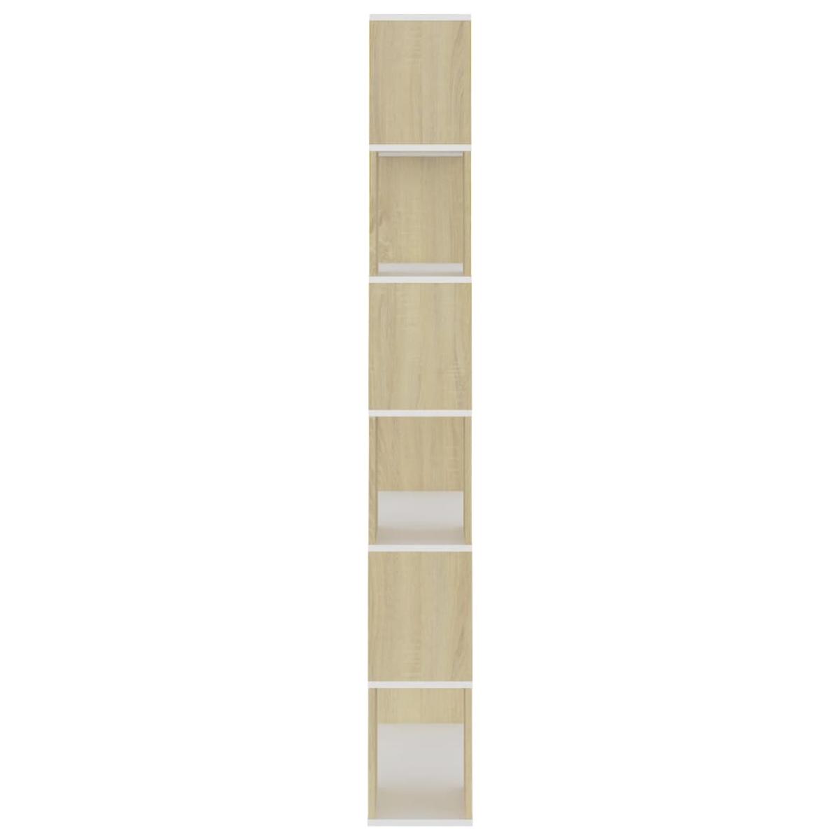 Estantería divisor de espacios contrachapada roble 80x24x186 cm