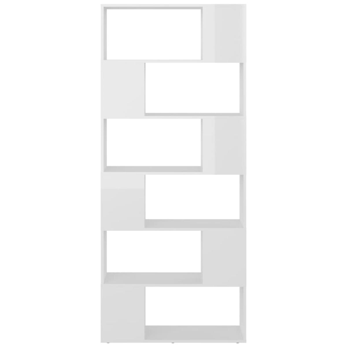 Estantería separador de espacio aglomerado blanco 80x24x186 cm