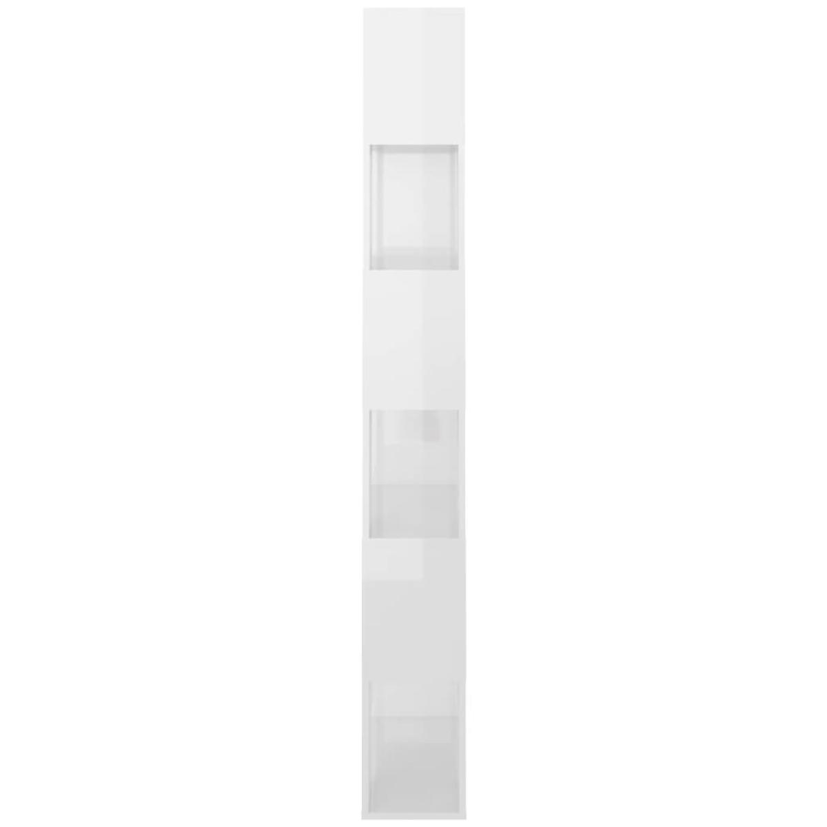 Estantería separador de espacio aglomerado blanco 80x24x186 cm