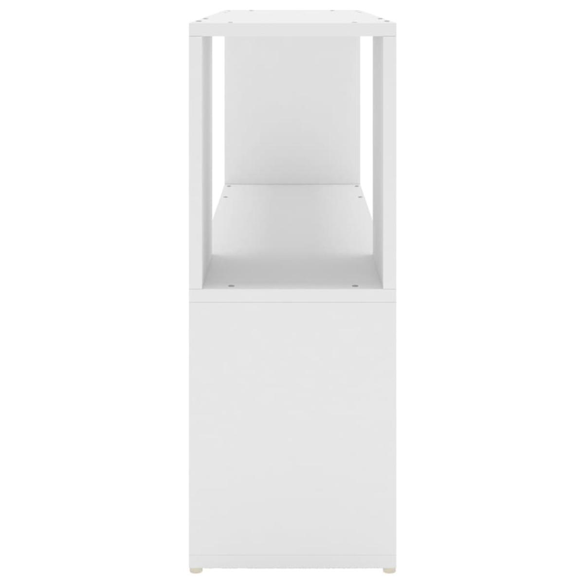 Estantería librería madera contrachapada blanco 100x24x63 cm